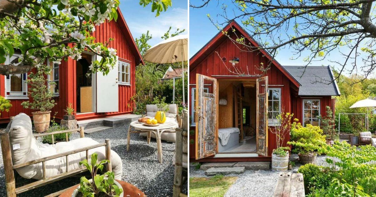 A Small Swedish Cottage Combining Classic Exterior and Modern Interior