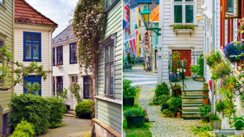 Colorful Wooden Houses in Bergen