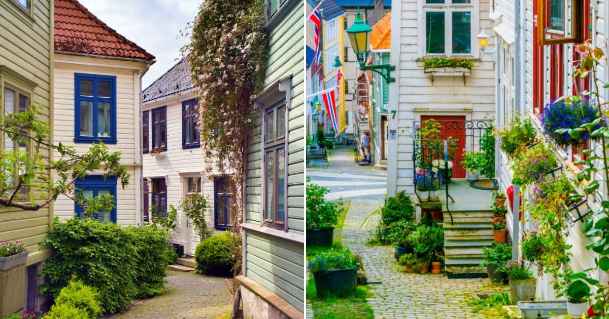 Colorful Wooden Houses in Bergen