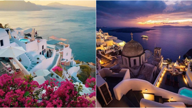 Experience the mesmerizing sunset in Santorini at least once!