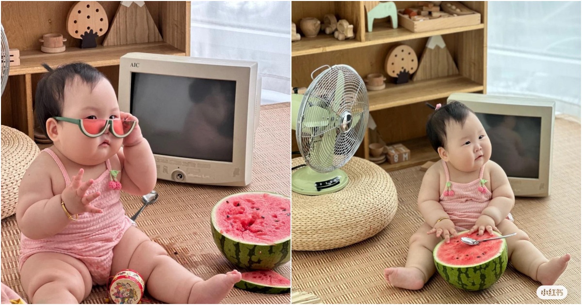 Baby and watermelon photos make many people feel excited