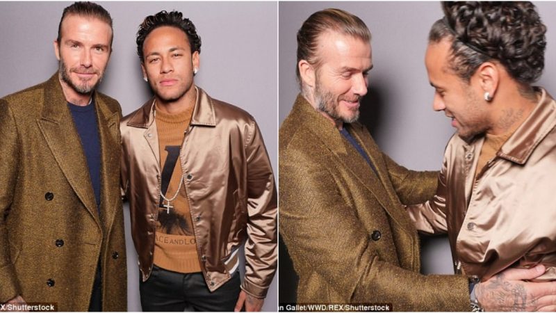 Neymar joins David Beckham at Paris Fashion week as world’s costliest player follows up four-goal destruction of Dijon with equally stylish show off the field