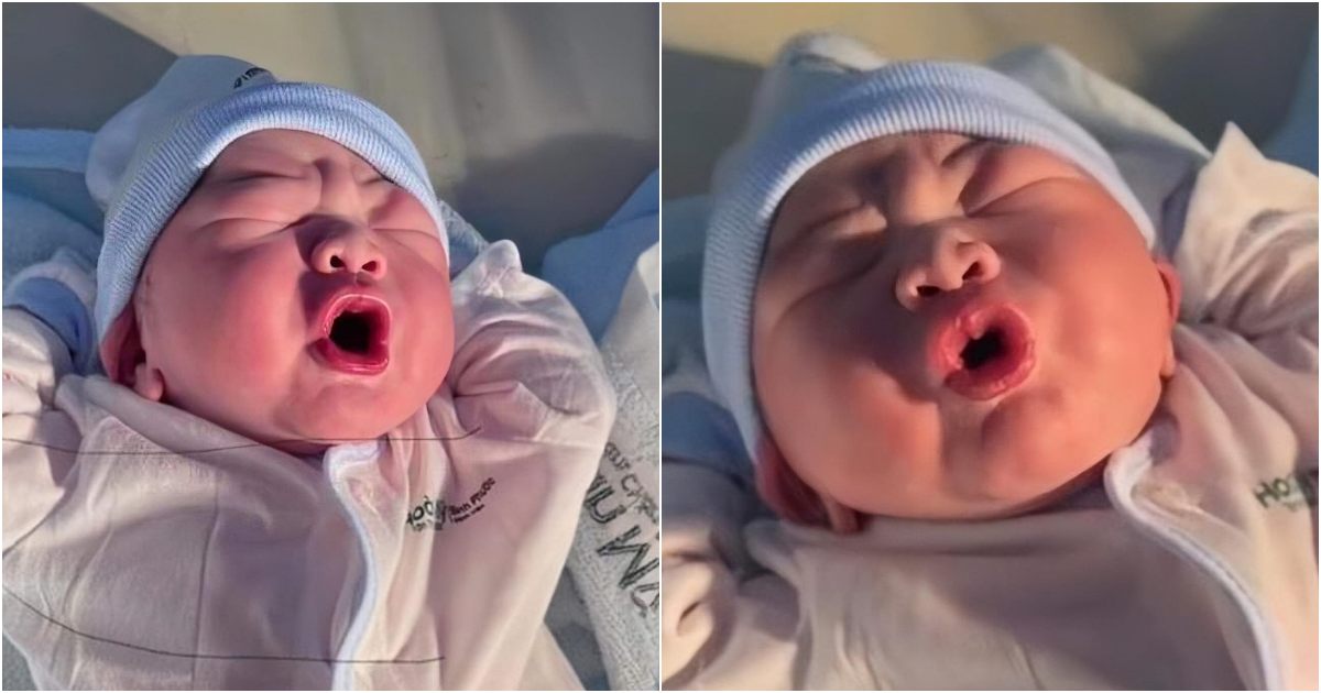 Fall head over heels for the captivating charm of a newborn baby’s expressions