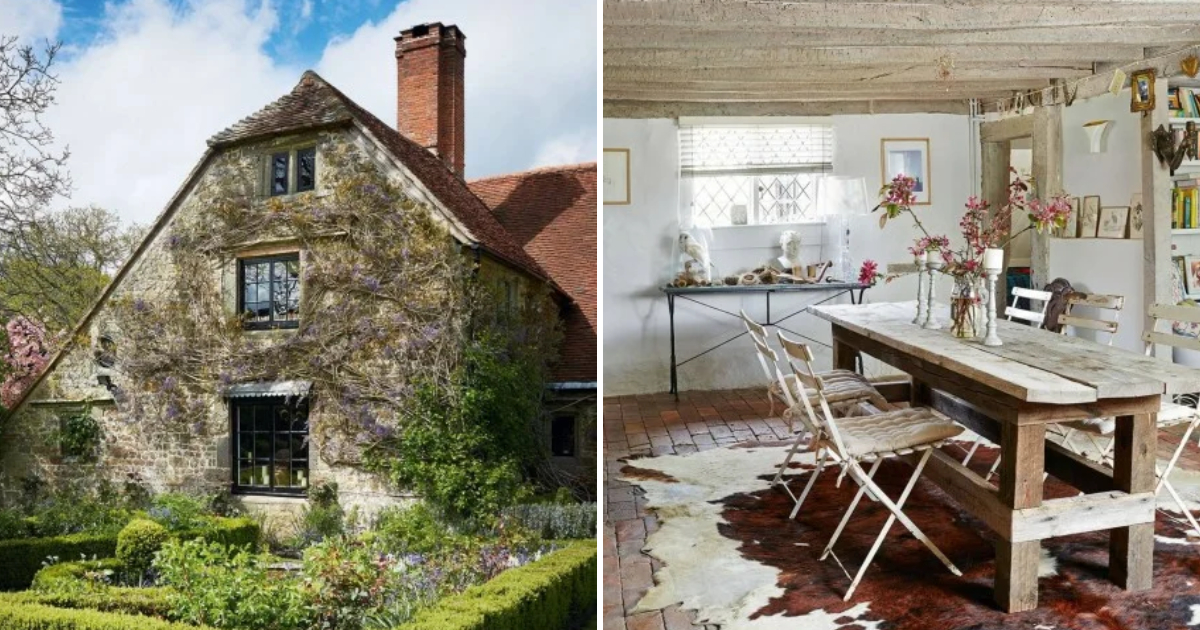 A House with Soul: An Old Stone and Wood Farmhouse Filled with Inherited Furniture