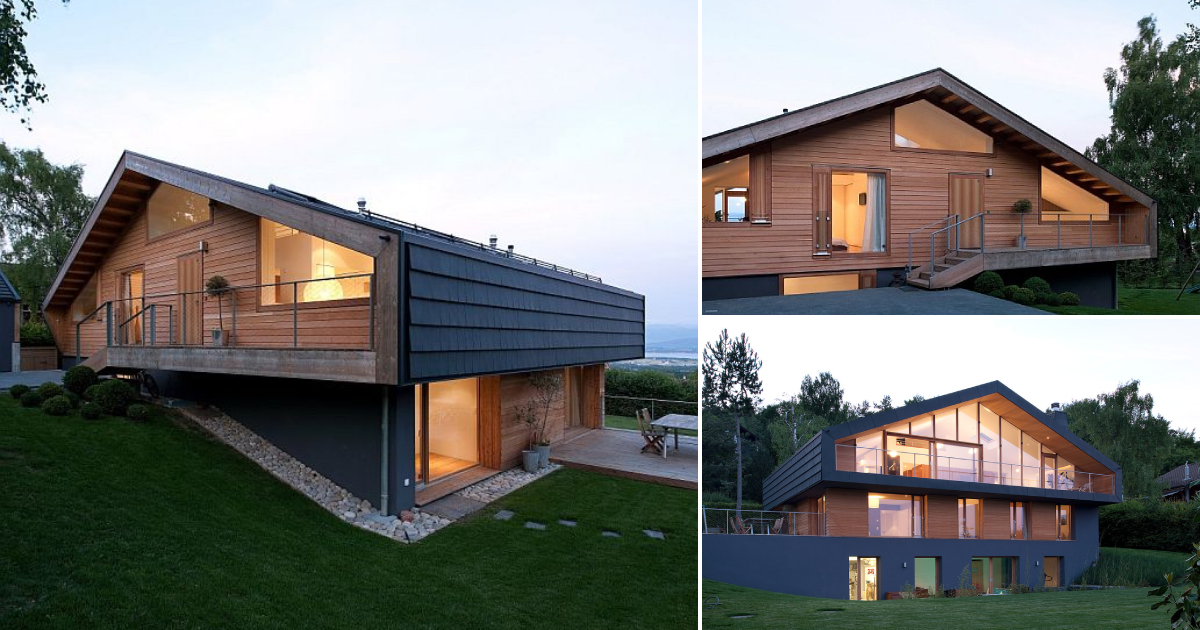 Modern Wooden House in Switzerland: A Charming Green Villa