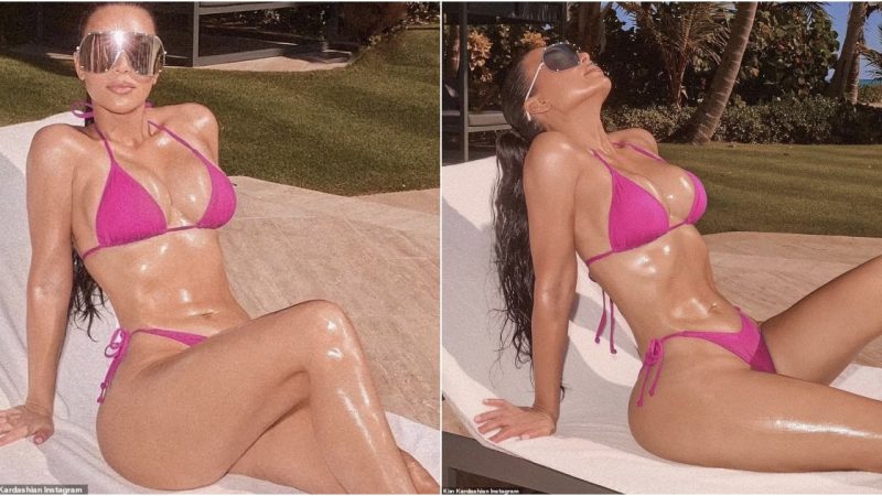 Kim Kardashian Sets Social Media Ablaze with Tiny Bikini