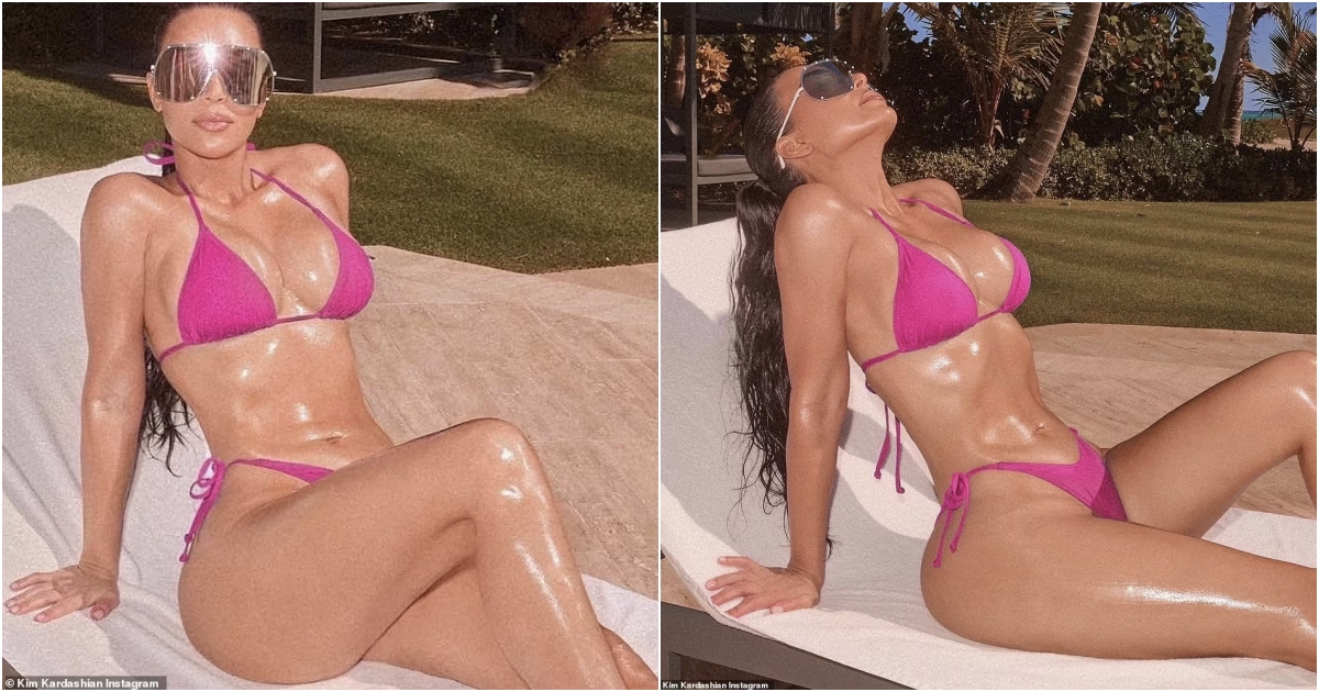 Kim Kardashian Sets Social Media Ablaze with Tiny Bikini