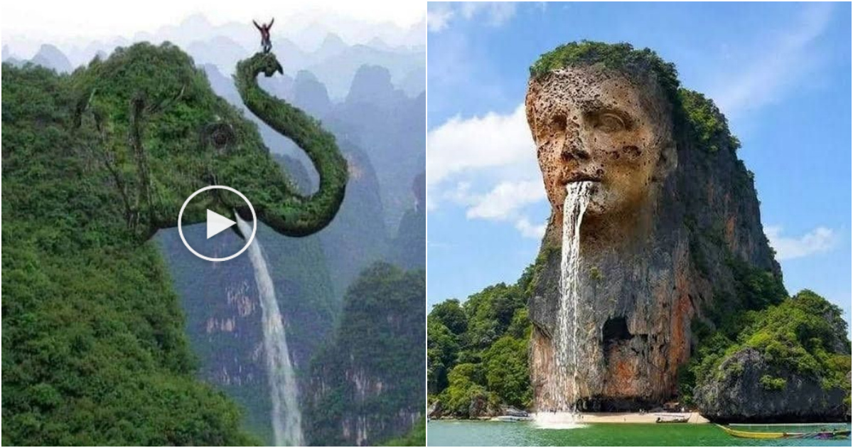 Unveiling Nature’s Breathtaking Symphony: Extraordinary Waterfalls Born from Majestic Rock Formations