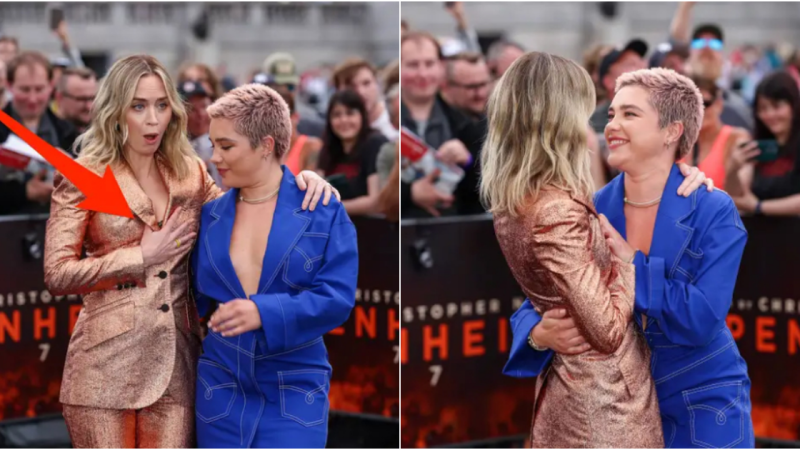 Emily Blunt Rescued from Wardrobe Malfunction by Co-star Florence Pugh