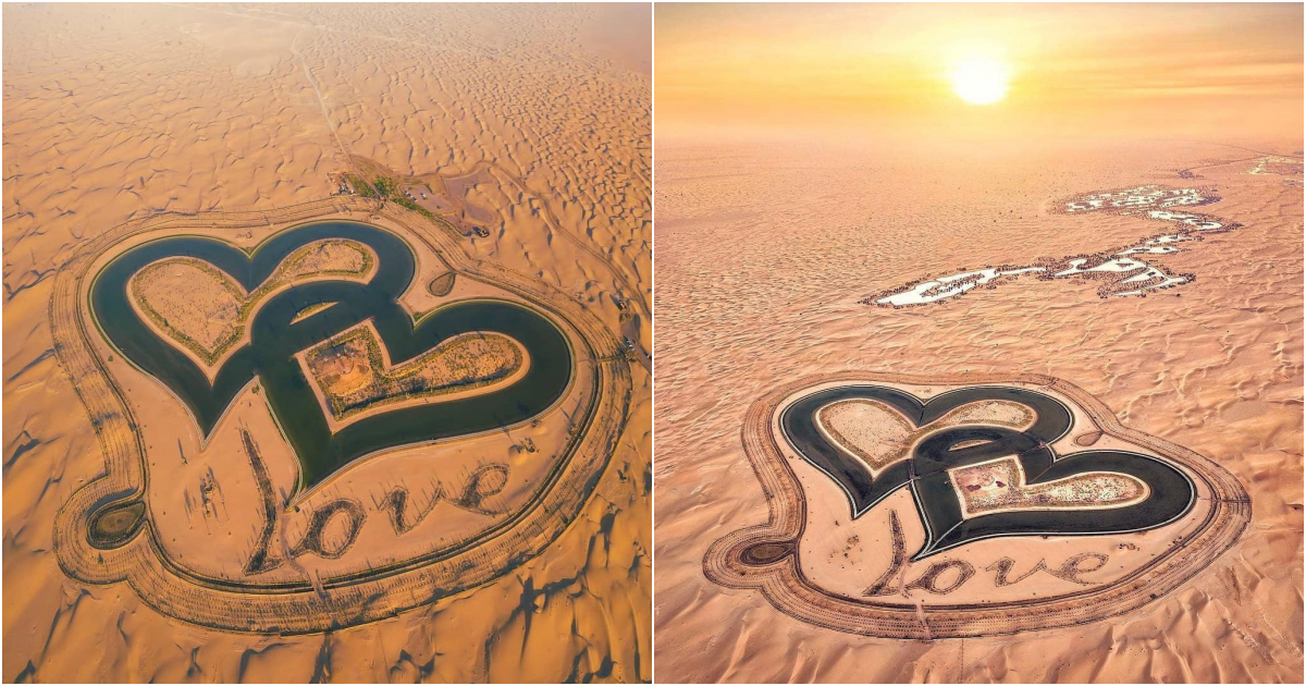 A Mesmerizing Experience: The Enigmatic Heart-shaped Water Lake in Dubai