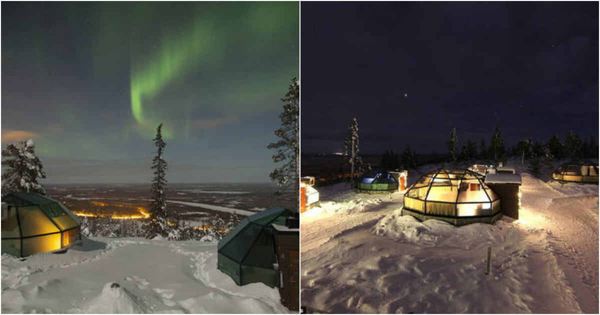 Experience the Enchanting Northern Lights in Finland’s Glass Igloo Lodges