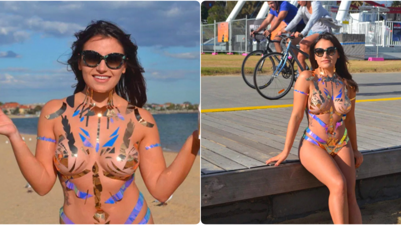 Deni Kirkova’s Adventurous Experience with a Unique Swimsuit Made of Sticky Tape