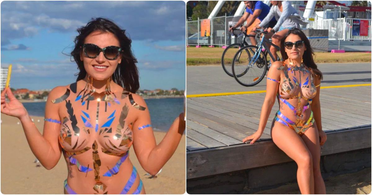 Deni Kirkova’s Adventurous Experience with a Unique Swimsuit Made of Sticky Tape