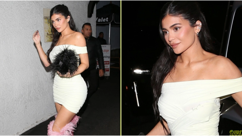 Kylie Jenner Sizzles in Sexy Off-Shoulder Dress at Party