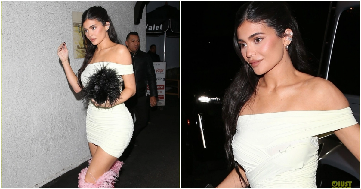 Kylie Jenner Sizzles in Sexy Off-Shoulder Dress at Party