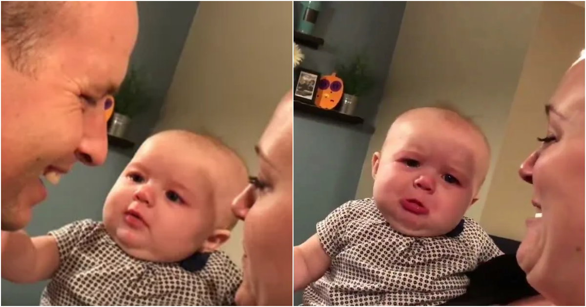 Heartwarming Baby’s Adorable Reactions to Parental Affection: A Tale of Love and Jealousy